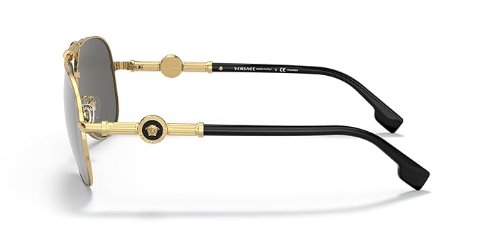 Amazon.com: Versace Unisex Sunglasses Gold Frame, Polarized